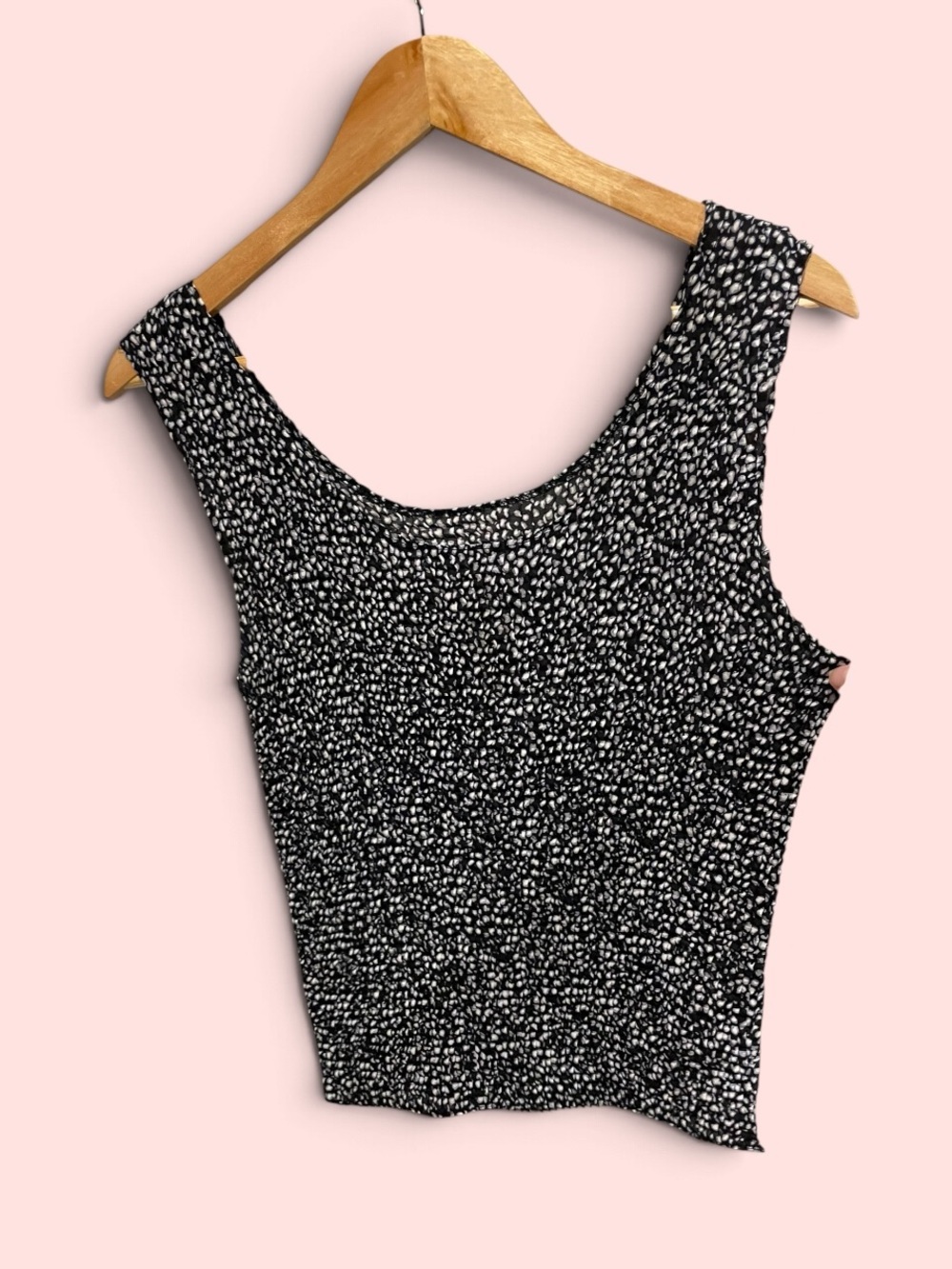 Cute 90s crinkle polka dot splash cami top semi sheer coquette